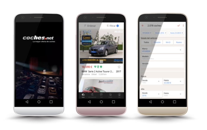 Aplicaciones móviles para comprar coches de mano